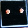 9K Gold 375 Carved Coral Rose Stud Earrings Image 2