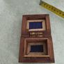 Vintage Small Hinged Carved Floral Wood Box Rings Trinkets Image 5