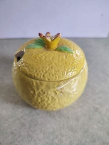 Vintage Beswick made in England Ceramic Orange Marmalade Jar with Lid