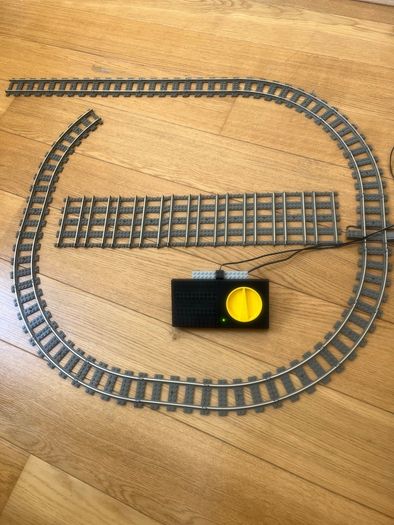 Lego Rail Track & Vintage 9V Speed Regulator Bundle - Works Perfectly