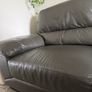 Black leather couch Image 4