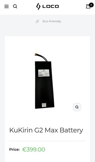 Kukirin G2 Max escooter battery 48V 20.8Ah