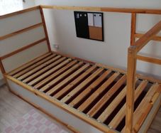 Ikea frame bed high and low