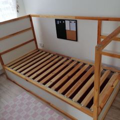 Ikea frame bed high and low