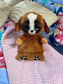 tablet holder plush dog
