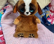 tablet holder plush dog