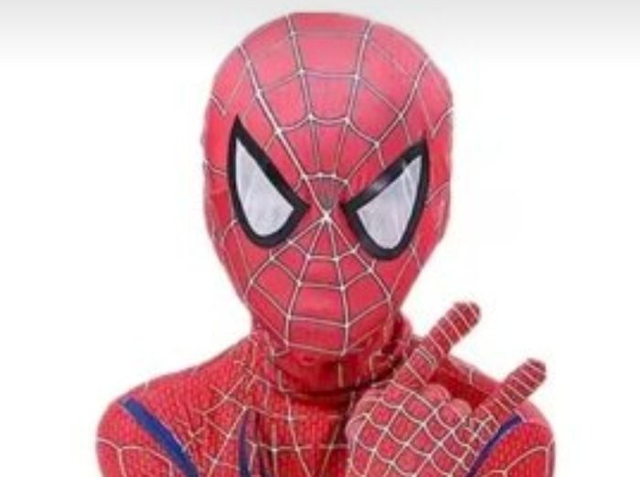 Kids all in one spiderman costume