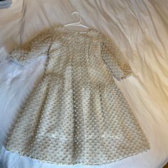 Stunning girls Zara statement Confirmation dress cream 11 12