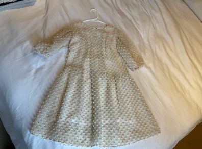 Stunning girls Zara statement Confirmation dress cream 11 12
