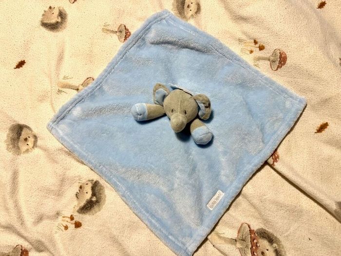 BabyTown blue elephant baby comforter security blanket