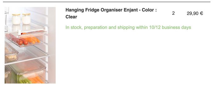 Sklum Hanging Fridge Organiser Enjant/Fridge insert