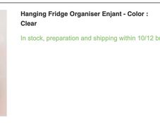 Sklum Hanging Fridge Organiser Enjant/Fridge insert