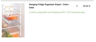 Sklum Hanging Fridge Organiser Enjant/Fridge insert