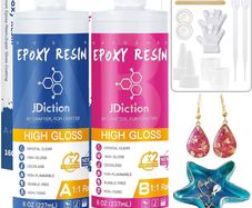 NEW SALE | Epoxy Resin High Gloss - 16OZ Crystal Clear Epoxy Resin Kit, Upgrade Formula, Self Leveling Resin