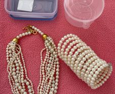 Elegant Multi-Strand Faux Pearl Jewellery Set