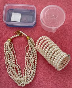 Elegant Multi-Strand Faux Pearl Jewellery Set