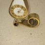 Swiza Flame Brass Candlestick Alarm Clock 1950's Image 3