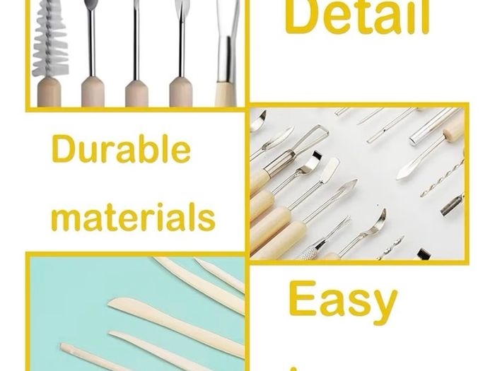 21 Pcs Clay Tools Sculpting Set Suitable for Air Dry Modeling Potter Beginners and DIY Pottery, Clay Sculpting Tools Ceramics for Sculpey Sculpting and Crafting and Carving, Shaping, Embossing