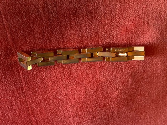18k rolled gold link chain bracelet