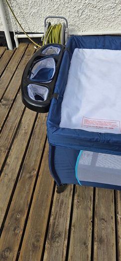 2 tier Travel cot with changing table. excellent condition.
