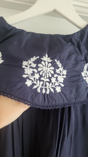 George Navy Boho mini dress Sz 14 UK - Bnwt Rrp 30