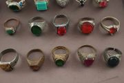 Antique Brass Rings Lot of 15 Mixed Vintage Collectible Rings