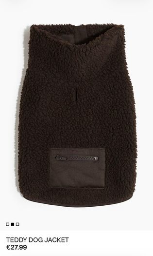 H&M Brown Teddy Dog Jacket XXS / Smallest Size