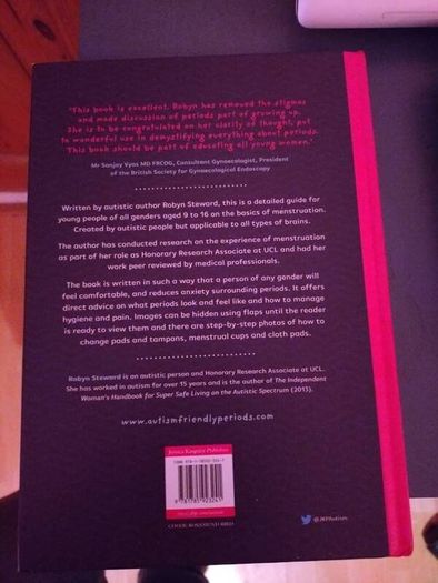 The autism friendly guide to periods by Robyn Steward, hardcover