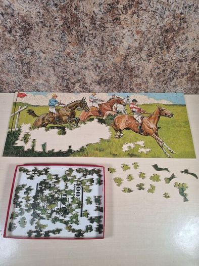 TUCKS ZAG ZAW JIGSAW PUZZLE -THE FAVOURITE LEADS - 520 pieces horse racing equestrian vintage antique