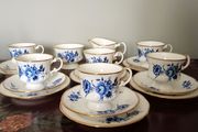 Vintage Clare Blue Floral Pattern Tea Set.