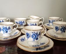 Vintage Clare Blue Floral Pattern Tea Set.
