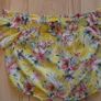 ladies yellow crop top with pink and green floral design size 10 Image 3