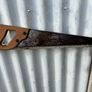 vintage wooden handled carpenters saw Image 3
