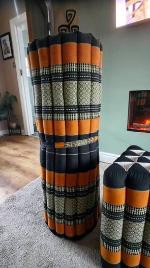Kapok triangular cushion, backrest extra high and yoga,massage mat