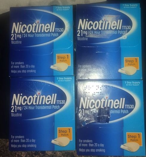 4 BOXES OF Nicotinell 21mg 7 day supply patches