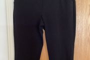 NEXT Black cropped tailored ladies trousers with button detailed waistband NEW