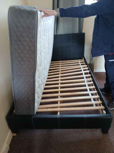 the bed