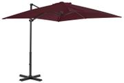 Cantilever Umbrella with Aluminium Pole Bordeaux Red 250x250 cm