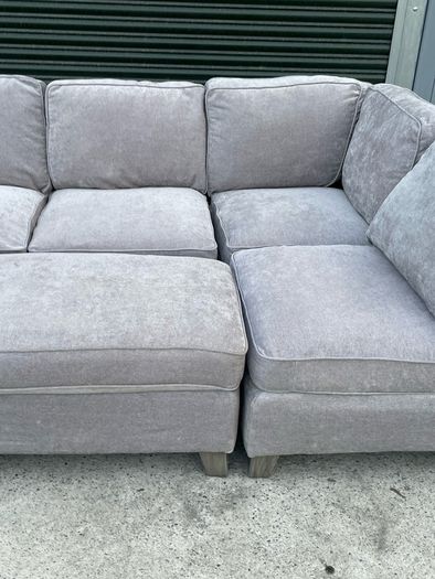 Grey L shaped corner sofa