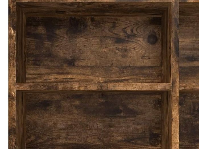 Cabinet Storage Unit Office Bedroom Furniture Interior Smoked Oak 102 x 23 x 177.5 cm Engineered Wood