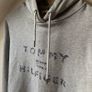 Tommy Hilfiger Grey Rhinestone Logo Hoodie S Image 2