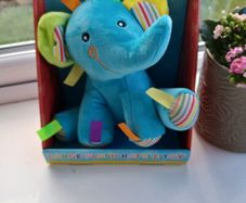 NEW Little Learners Elephant Plush Rattle