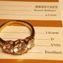 Bargain 18kt Vermeil Hard Gold Plated Sterling Silver Moissanite Trinity Ring Image 6