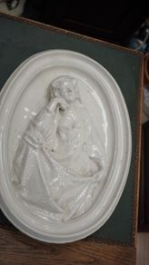 Antique Italian-Style Glazed Terracotta Relief - After Della Robbia