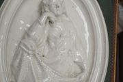 Antique Italian-Style Glazed Terracotta Relief - After Della Robbia