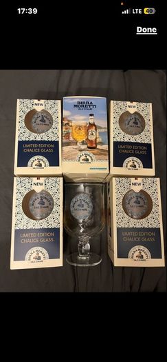Birra Moretti Sale di mare Pint Glass Beer Limited edition