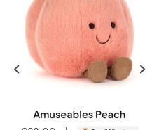 New JELLYCAT Amuseables Peach