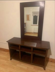 hall table and mirror