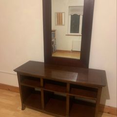 hall table and mirror