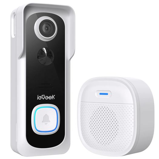 ieGeek Wire Free Wireless FHD 1080P Smart Video Doorbell - No Subscription Required - Brand New